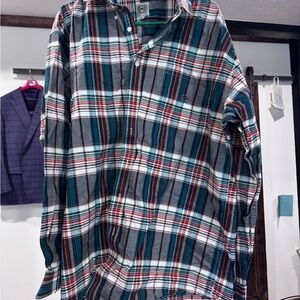 Cinch Men's Plaid Button Down Shirt - Blue, Red, White